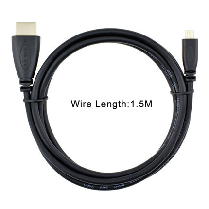1.5m Micro HDMI to HDMI 19 Pin Cable, 1.4 Version, HDMI Male, Length: 1.5m