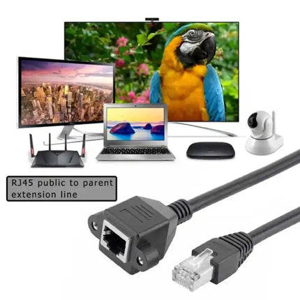 RJ45 Female to Male Cat Network Extension Cable, Length: 1.5m, 1.5m RJ45 Male