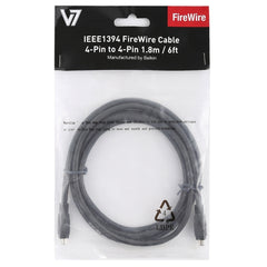 High Quality Firewire IEEE 1394 4Pin Male to 4Pin Male Cable, Length: 1.8m(Gold Plated), 4Pin to 4Pin(1.8m)