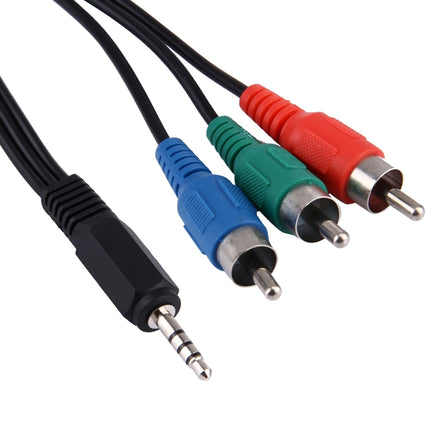 1.5m Jack 3.5mm RGB Component Video Cable, 3.5mm to 3 RCA, Length: 1.5m