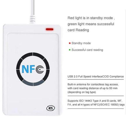 ACR122 NFC RFID USB Noncontact Smart Card Reader, Read Write Speed up to 212Kbps/242Kbps