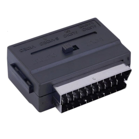 RGB Scart Male to S Video and 3 RCA Audio Adaptor, AV + S-Video Silver Port