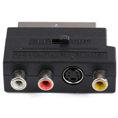 Scart Male to Female with Composite AV + S-Video Sockets, AV + S-Video Golden Port