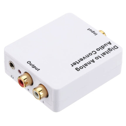 Digital to Analog Audio Converter / Mini Audio Decoder, Size: 72 x 55 x 20mm, Spdif+Coaial to 2RCA+3.5mm