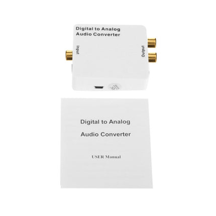 Digital to Analog Audio Converter / Mini Audio Decoder, Size: 72 x 55 x 20mm, Spdif+Coaial to 2RCA+3.5mm