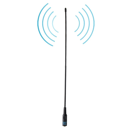 NAGOYA NA-771 144/430 MHz Dualband-Antenne mit flexibler Federpeitsche SMA-F für Handfunkgeräte, Antennenlänge: 38 cm