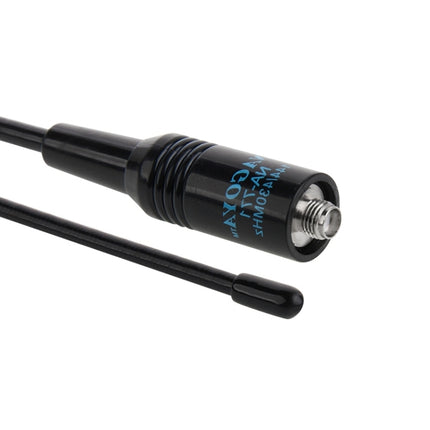 NAGOYA NA-771 144/430 MHz Dualband-Antenne mit flexibler Federpeitsche SMA-F für Handfunkgeräte, Antennenlänge: 38 cm