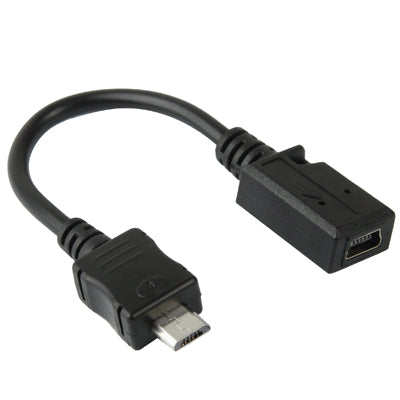 Mini USB Female to Micro USB Male Cable Adapter, Length: 13cm