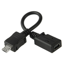 Mini USB Female to Micro USB Male Cable Adapter, Length: 13cm