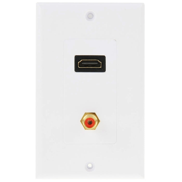 Wandplatte mit HDMI-Buchse + Cinch-Buchse