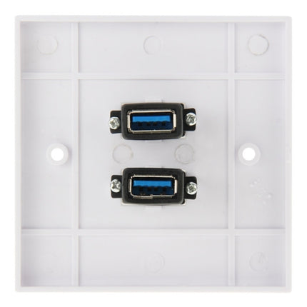 Dual USB 3.0 Female Plugs Home Wall Charger Plate Wall Plate Panel, 2 Ports USB 3.0
