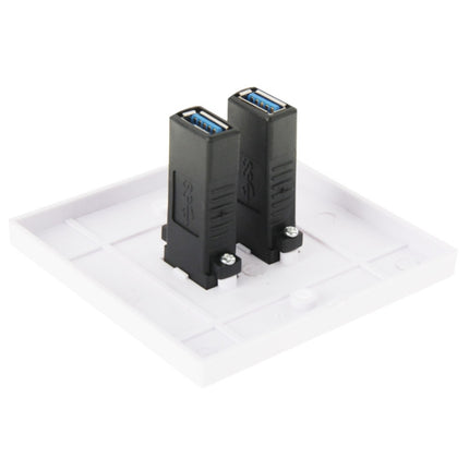 Dual USB 3.0 Female Plugs Home Wall Charger Plate Wall Plate Panel, 2 Ports USB 3.0
