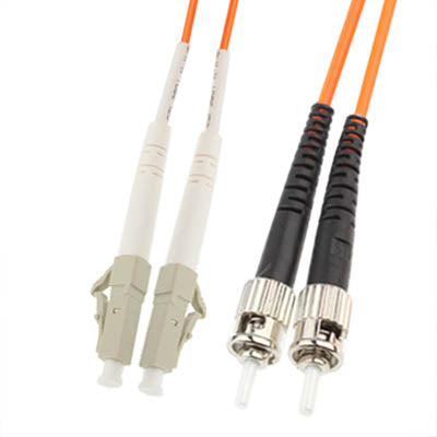 LC-ST Dual-Core Multi Mode Fiber Optic Jumper,Length: 3m, Dual-Core Multi Mode