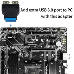 2 x USB 3.0 AF to 20 Pin Adapter, Adapter