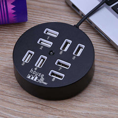 High Speed 8 Ports USB 2.0 Portable Round Hub, Length: 60cmRound Circular 8 Ports USB 2.0 Hub Multi-port Splitter Expansion Adapter for Laptop Notebook PC, Support 1TB Mobile HDD, Round Circular(White), Round Circular(Black)