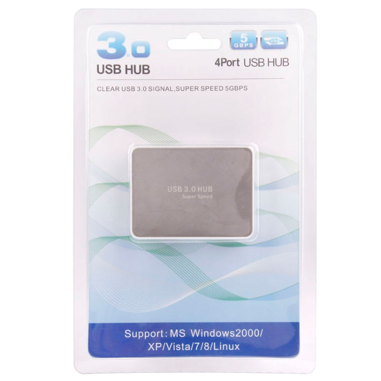 CR-H302 Mirror Surface 4 Ports USB 3.0 Super Speed 5Gbps HUB + 60cm USB 3.0 Transmission Cable, H302 White, H302 Black