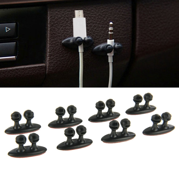 8 PCS DM-003 Car Cable Convenient Bundle Clip with Adhesive, DM-003(Black)