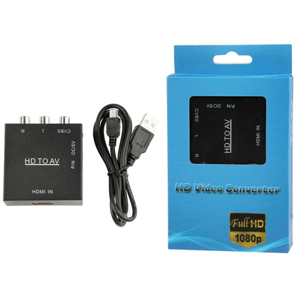 HDV-M610 Mini Size Full HD 1080P HDMI to AV/CVBS Video Converter Adapter, HDMI to AV/CVBS (Mini)