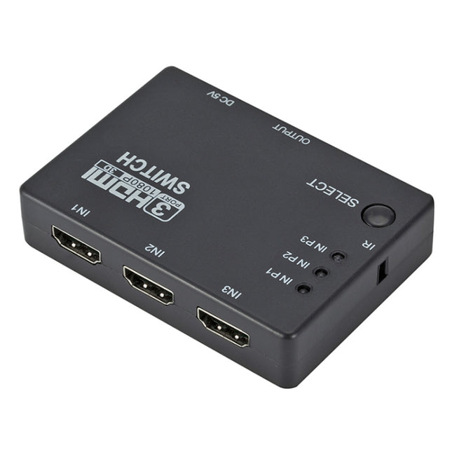 Conmutador HDMI 3D Full HD 1080P 3x1 con control remoto por infrarrojos, con control remoto por infrarrojos