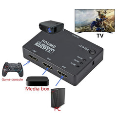 Full HD 1080P 3D HDMI 3x1 Switch with IR Remote Control, with IR Remote Control