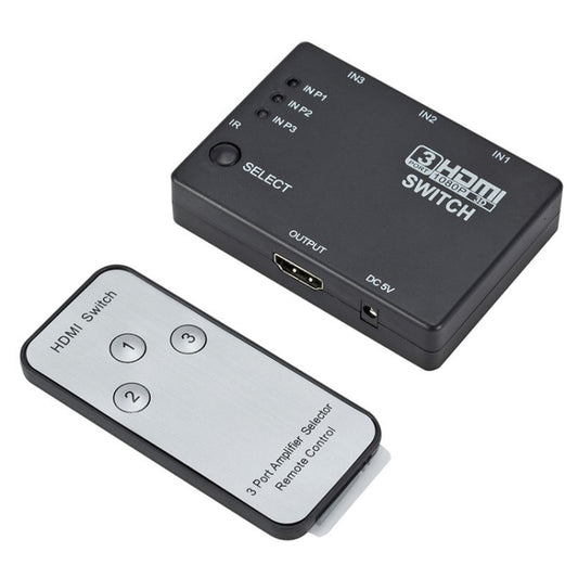 Full HD 1080P 3D HDMI 3x1 Switch with IR Remote Control, with IR Remote Control