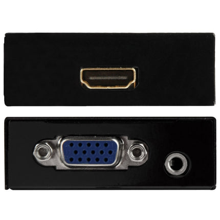 HD 1080P HDMI Mini VGA to HDMI Scaler Box Audio Video Digital Converter Adapter for PC / HDTV, HD 1080P