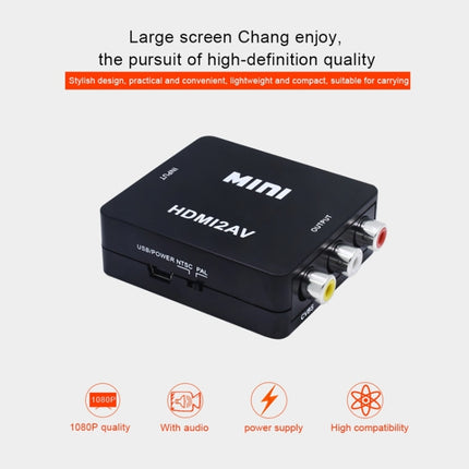 VK-126 Mini HD HDMI to AV/CVBS Video Converter Adapter, HDMI to AV/CVBS