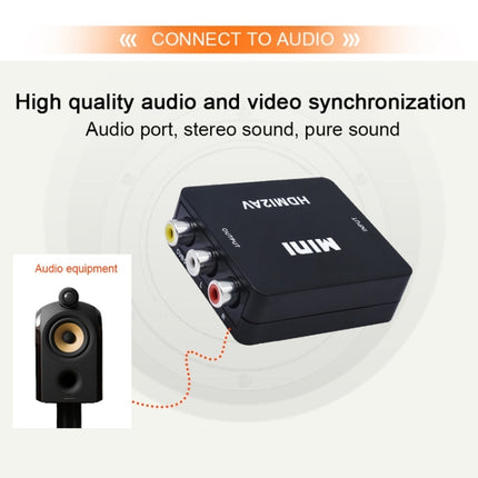 VK-126 Mini HD HDMI to AV/CVBS Video Converter Adapter, HDMI to AV/CVBS