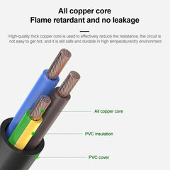 High Quality 3 Prong Style UK Notebook AC Power Cord, Length: 1.5m, 3 Prong Style UK Plug, Length: 1.5m
