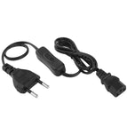 EU Plug with 304 Switch, 1.2m / Black