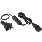US Plug with 304 Switch, 1.2m / Black