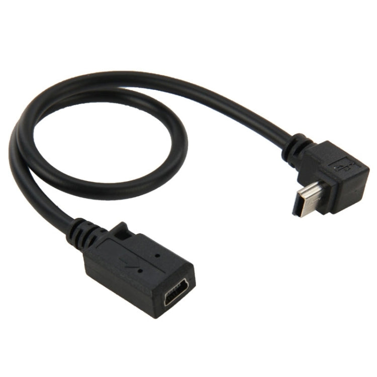 90 Degree Mini USB Male to Mini USB Female Adapter Cable, Length: 28cm, 28cm