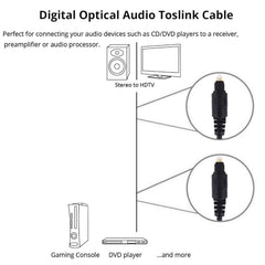 Digital Audio Optical Fiber Toslink Cable, Cable Length: 1m, OD: 4.0mm (Gold Plated), 1m