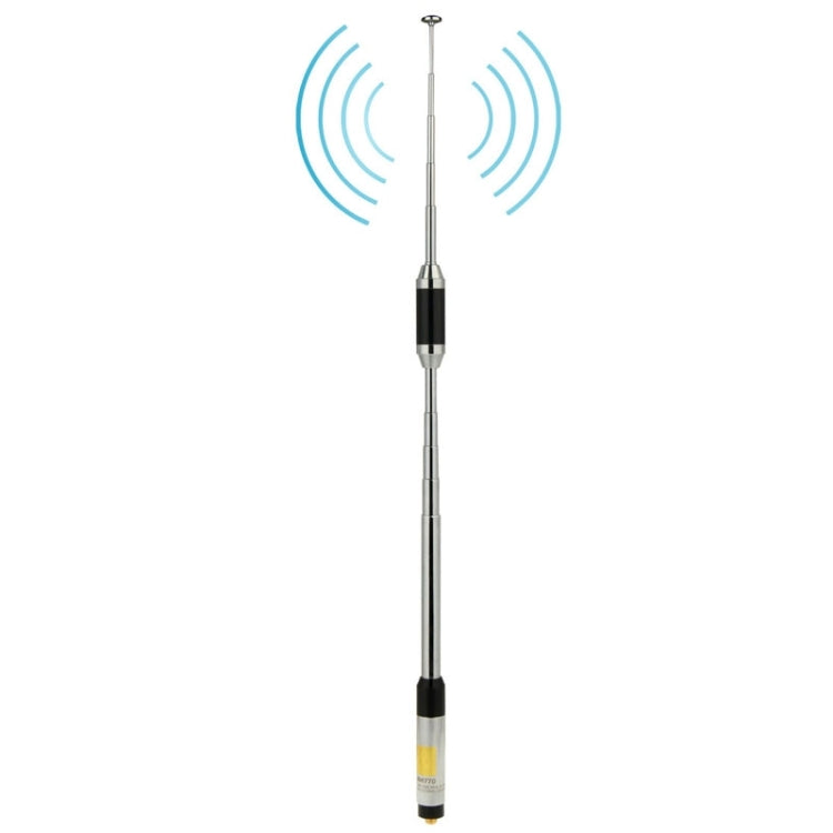 RH770 Dual Band 144/430MHz High Gain SMA-F Telescopic Handheld Radio Antenna for Walkie Talkie, Antenna Length: 93cm