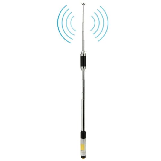 RH770 Dual Band 144/430MHz High Gain SMA-F Telescopic Handheld Radio Antenna for Walkie Talkie, Antenna Length: 93cm