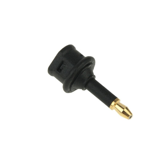 Gold Plated Square to Round 3.5mm Optical Fiber Adapter, 90 Degree Digital Audio Optical Fiber