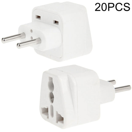 20PCS EU Plug Adapter Power Socket Travel Converter, EU Plug(20 PCS)