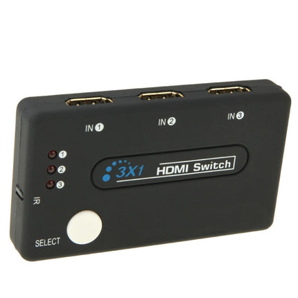 Mini 3x1 HD 1080P HDMI V1.3 Selector with Remote Control for HDTV / STB/ DVD / Projector / DVR, 1x3 HDMI V1.3