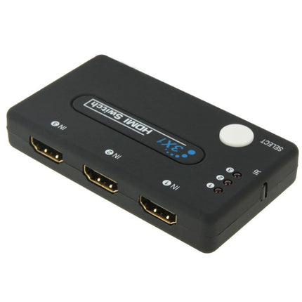 Mini 3x1 HD 1080P HDMI V1.3 Selector with Remote Control for HDTV / STB/ DVD / Projector / DVR, 1x3 HDMI V1.3