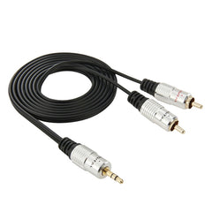 3.5mm Jack Stereo to 2 RCA Male Audio Cable, Length: 1.5m, 2 RCA, Length: 1.5m