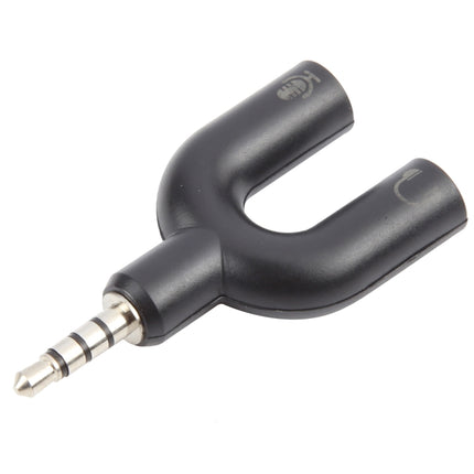 3.5mm Stereo Male to 3.5mm Headphone & Mic Female Splitter Adapter