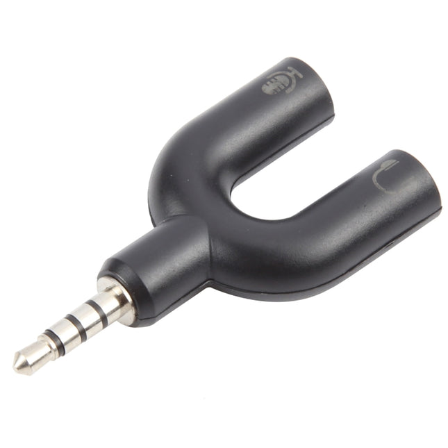 3.5mm Stereo Male to 3.5mm Headphone & Mic Female Splitter Adapter