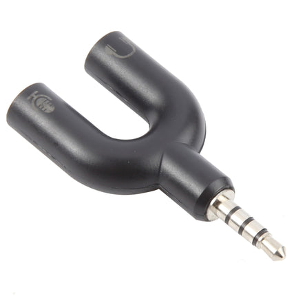 3.5mm Stereo Male to 3.5mm Headphone & Mic Female Splitter Adapter