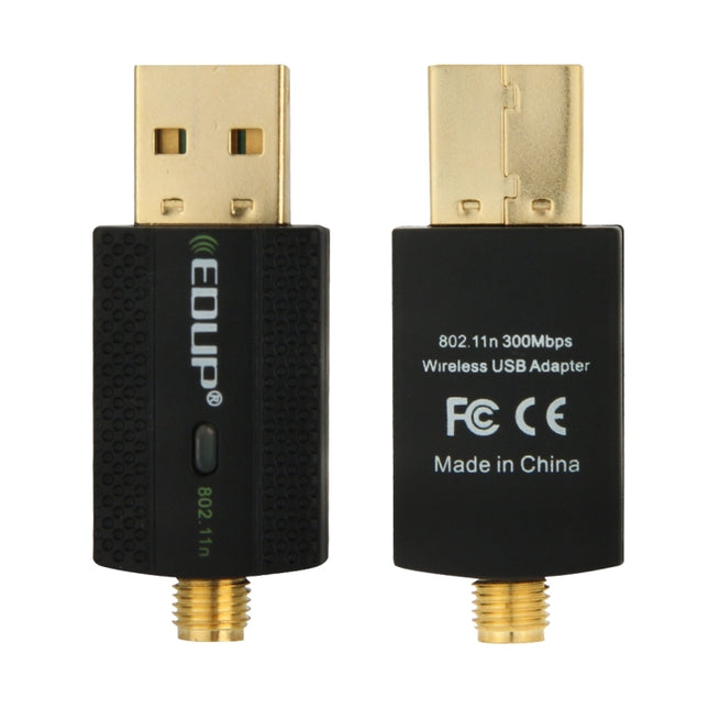 EDUP EP-N1581 Mini USB Wifi 802.11n/g/b 300Mbps 2.4GHz Wireless Adapter External Antenna, EP-N1581