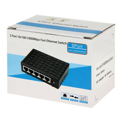 5-Port 10/100/1000 Mbps Ethernet Desktop Switch, 5 Ports 10/100/1000Mbps