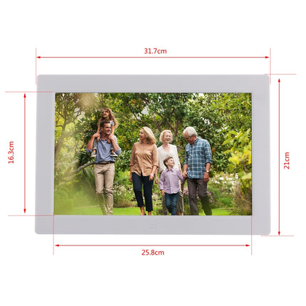 Marco de fotos digital de 12,1 pulgadas con soporte y control remoto, programa Allwinner F16, compatible con discos flash SD/MMC/USB, 12,1 pulgadas