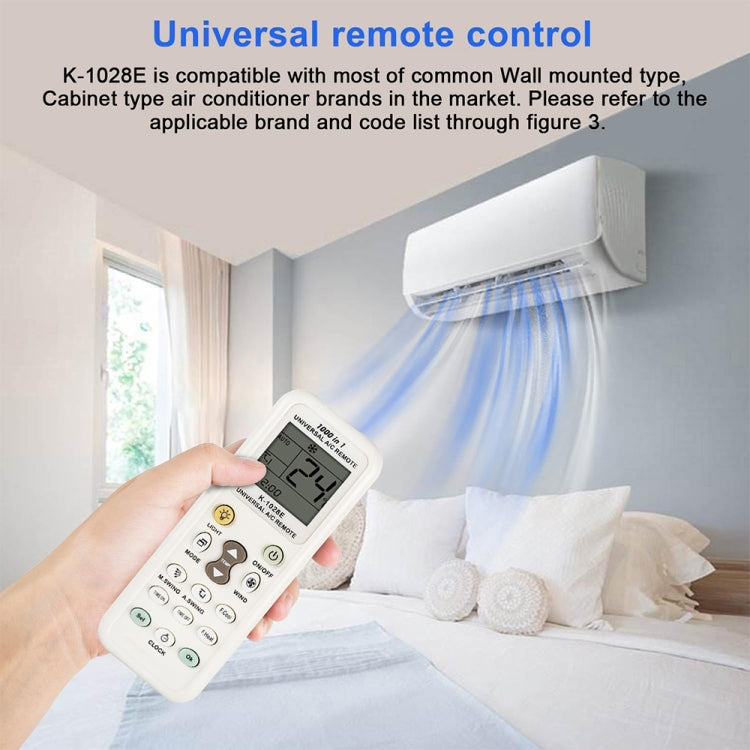 Chunghop K-1028E 1000 in 1 Universal A/C Remote Controller with Flashlight, K-1028E with Flashlight