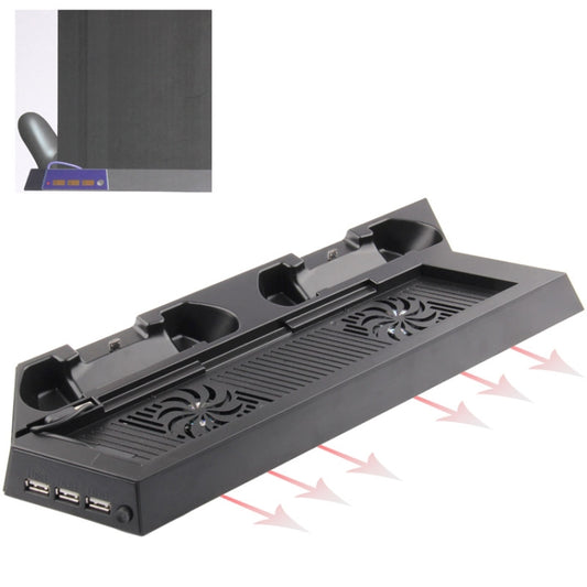 Charging Stand USB Dual Cooling Fan Controller Stand Holder Cooler for PS4 Console Cooler, For PS4
