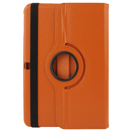 Um 360 Grad drehbare Lederhülle mit Litschi-Textur und 2-Winkel-Betrachtungshalterung für Samsung Galaxy Tab 4 10.1 / SM-T530 / T531 / T535