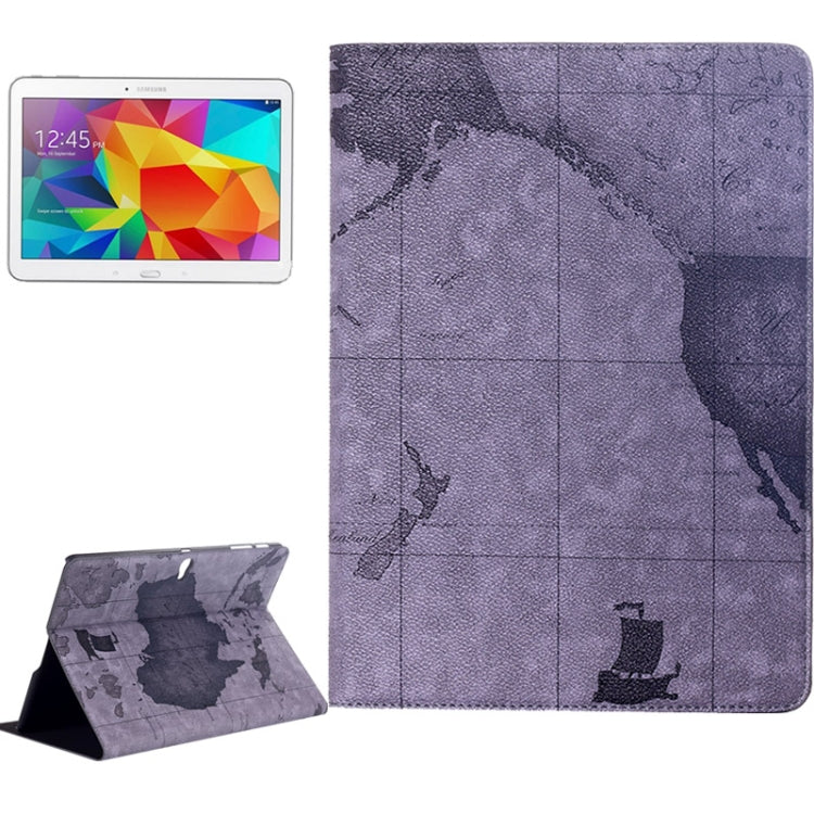 World Map Pattern Flip Leather Case with Holder for Galaxy Tab S 10.5 / T800, Random Delivery (Light Yellow)